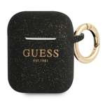 Etui GUESS Apple AirPods Silicone Glitter Czarny Case