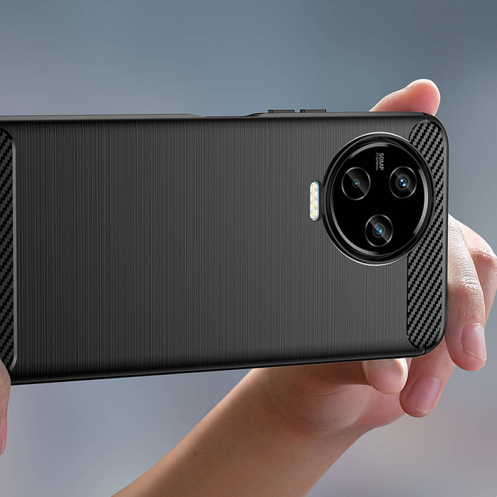 Etui Carbon Case etui do Infinix Note 12 (2023) / Infinix Note 12 Pro elastyczny silikonowy karbonowy pokrowiec czarne Case