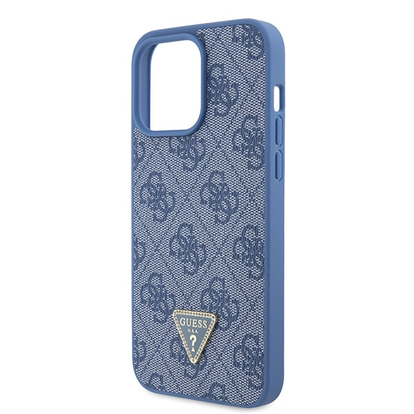 Etui Guess GUHCP15XP4TDPB iPhone 15 Pro Max 6.7" niebieski/blue hardcase Leather 4G Triangle Strass Case