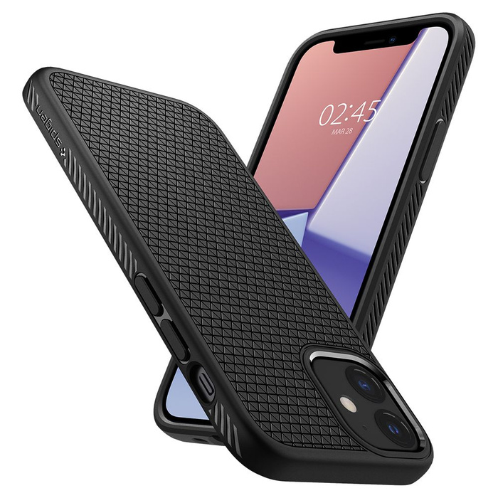 Etui SPIGEN Liquid Air iPhone 12 Mini Matte Black Czarne Case