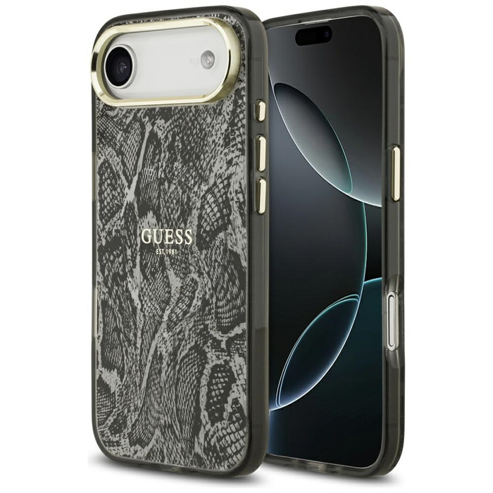 Etui Guess Python Pattern MagSafe do     iPhone Air czarny