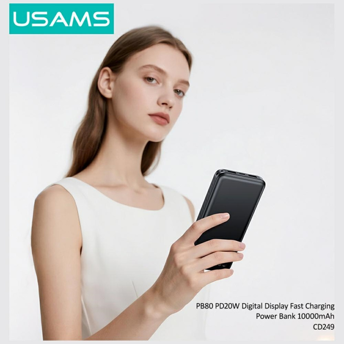 Powerbank USAMS PB80 PD20W 10000mAh      czarny
