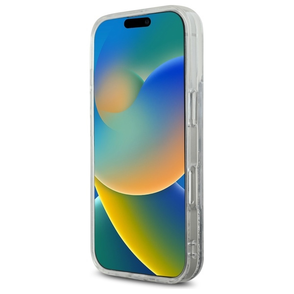 Etui Karl Lagerfeld iPhone 16 6.1" hardcase transparent Liquid Glitter Choupette Head Magsafe