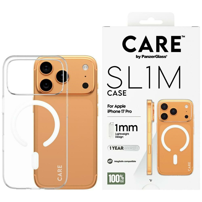 Etui CARE by PanzerGlass SL1M MagSafe do iPhone 17 Pro przezroczysty