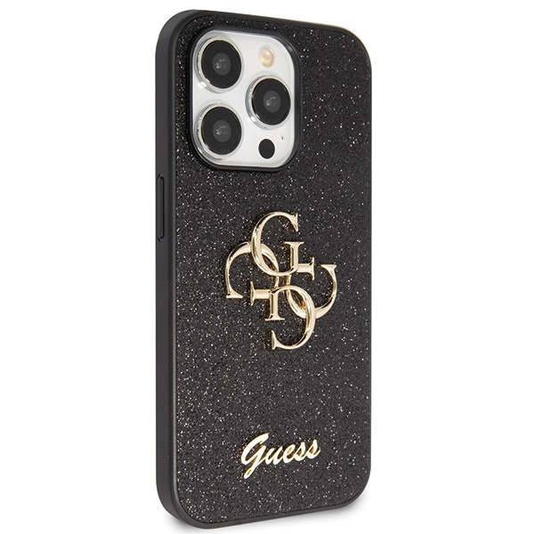 Etui Guess GUHCP14XHG4SGK iPhone 14 Pro Max 6.7" czarny/black hardcase Glitter Script Big 4G Case
