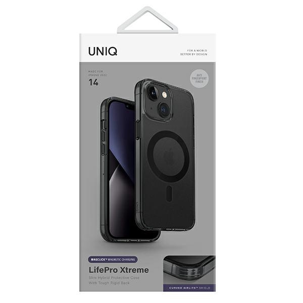 UNIQ etui LifePro Xtreme iPhone 14 6,1" Magclick Charging czarny/smoke frost