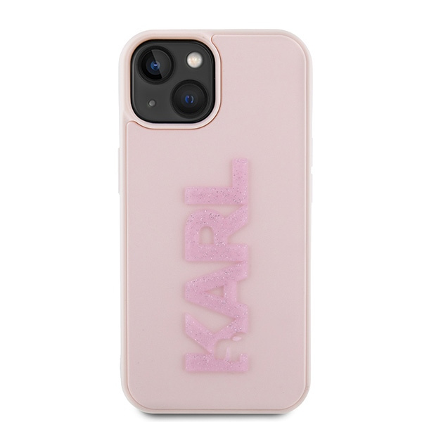 Etui Karl Lagerfeld KLHCP15S3DMBKCP iPhone 15 6.1" różowy/pink hardcase 3D Rubber Glitter Logo Case