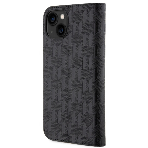 Etui Karl Lagerfeld KLBKP14SSAKLHPK iPhone 14 6.1" bookcase czarny/black Saffiano Monogram Case