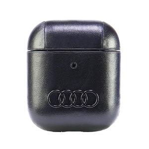 Audi Leather Big Logo AirPods 1/2 cover  czarny/black AU-AP-GT/D3-BK