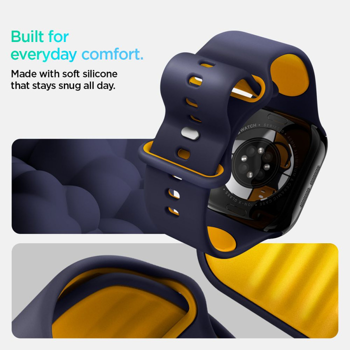 PASEK SPIGEN APPLE WATCH 6 / 7 / 8 / 9 / 10 / SE / ULTRA 1 / 2 (44 / 45 / 46 / 49 MM) NANO POP BLUEBERRY GRANATOWY