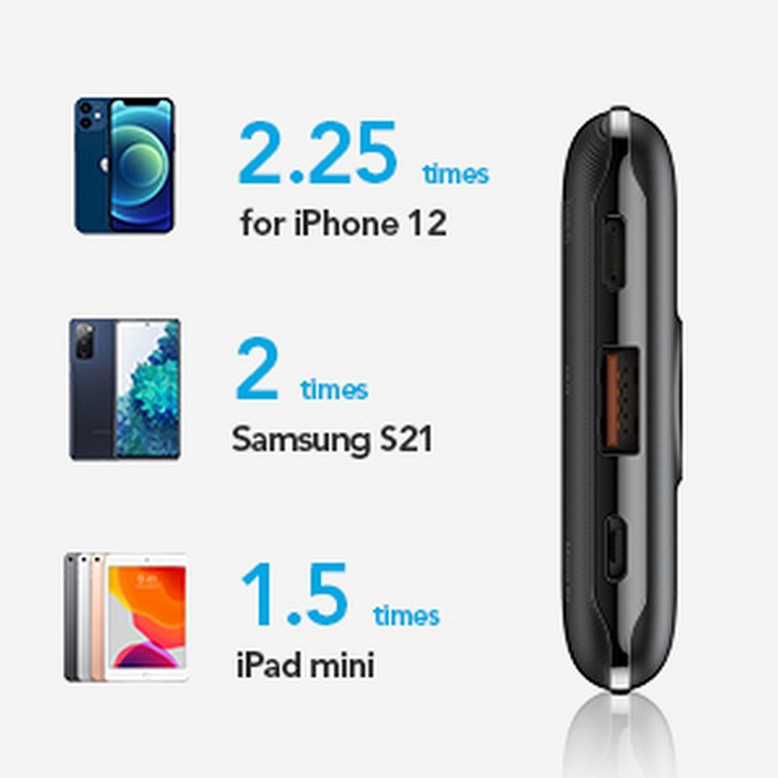 VEGER powerbank 10000 mAh PD QC3.0 2A 22,5W S11 (W1140) czarny 