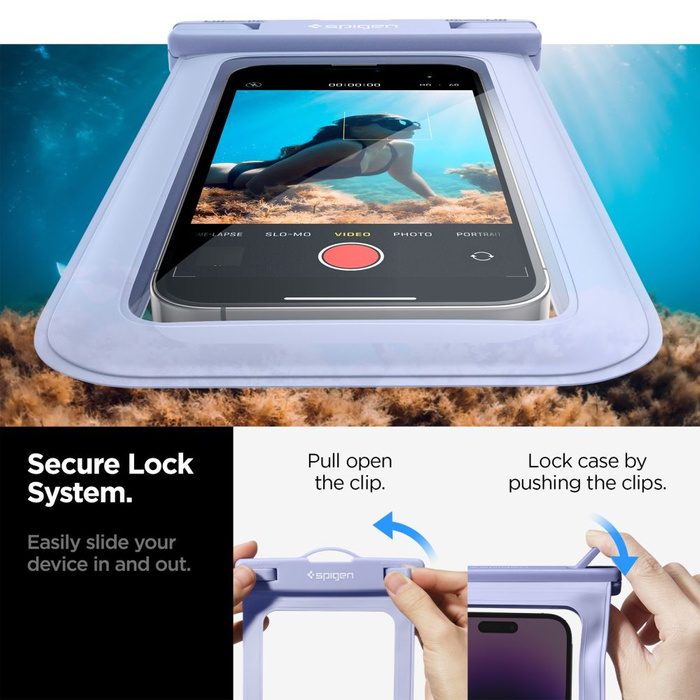 Etui Spigen A601 Universal Waterproof Case Aqua Blue Case