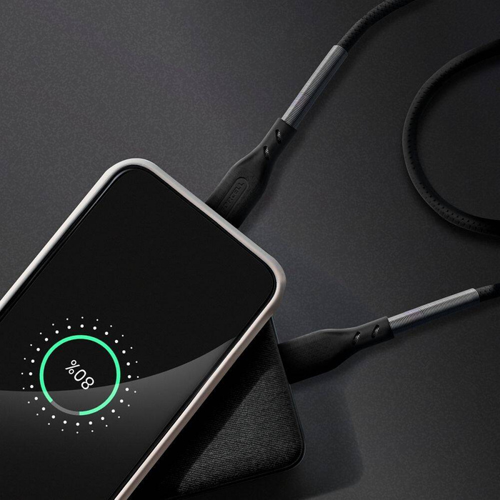 Kabel USB C do USB C Forcell F-Energy QC4.0 PD 5A 66W Carbon 1 m CB-02C czarny