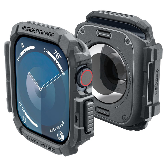 ETUI SPIGEN RUGGED ARMOR APPLE WATCH 10 (46 MM) DARK GREY