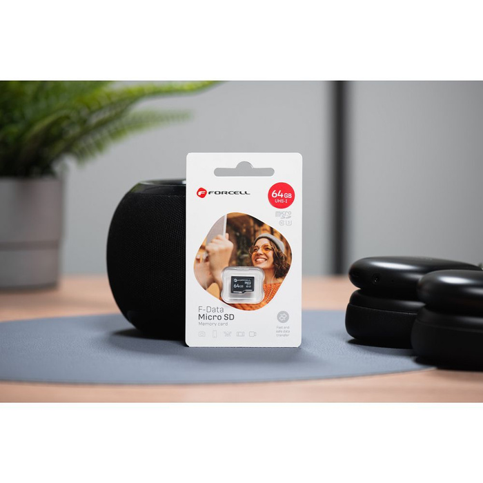 Karta microSD 64GB U3 class 10 Forcell F-Data czerwona