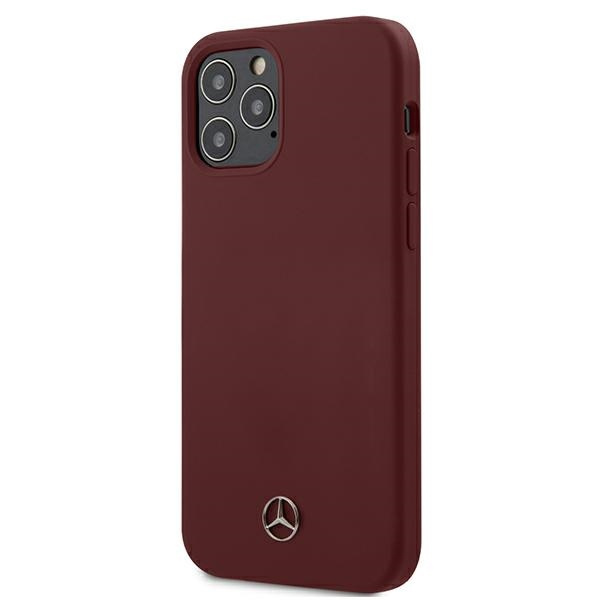 Etui MERCEDES Apple iPhone 12 12 Pro Silicone Line Czerwony Hardcase