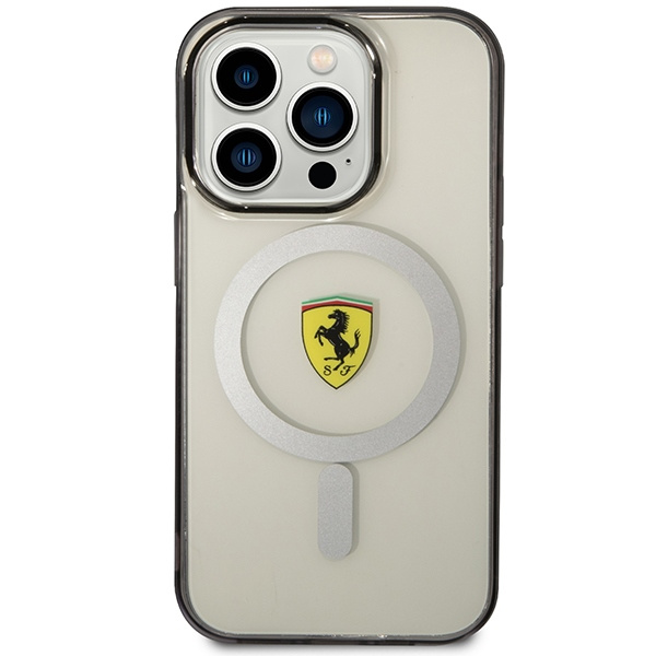 Etui Ferrari FEHMP14LURKT iPhone 14 Pro 6,1" przezroczysty/transparent hardcase Outline Magsafe Case