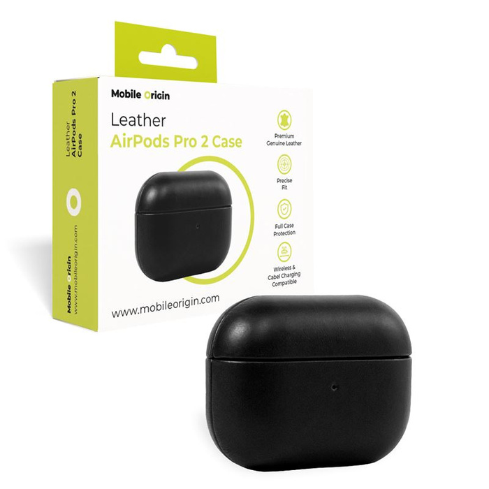 Mobile Origin Leather Case, black - AirPods Pro 2