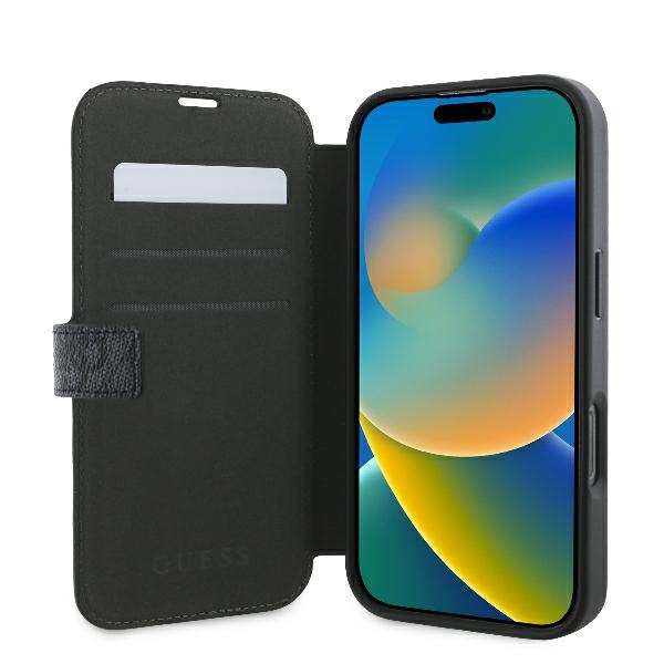 Etui Guess iPhone 16 Pro Max 6.9" czarny/black book 4G Metal Logo