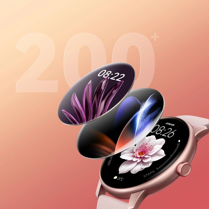 Smartwatch Joyroom Classis Series JR-FC1 z funkcją odbierania połączeń / ochroną IP68 - różowy