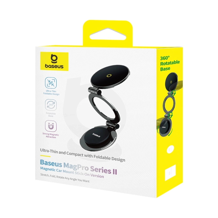 Baseus uchwyt samochodowy MagPro Series II Magnetic Car Mount Stick-on Version czarny