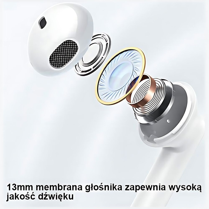 USAMS Słuchawki Bluetooth 5.3 TWS IA II series bezprzewodowe purpurowy/purple BHUIAII03 (USAMS-IAII15)