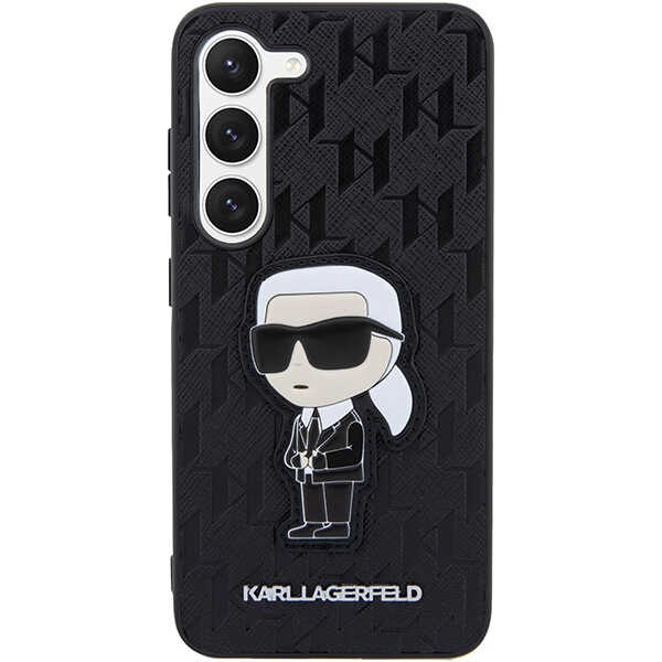 Etui Karl Lagerfeld KLHCS23MSAKLHKPK S23 Plus S916 hardcase czarny/black Saffiano Monogram Ikonik Case