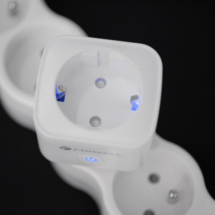 Inteligentne gniazdko 230V Forcell F-Energy EU02 z WiFi, programatorem i wsparciem dla Tuya / Amazon Alexa białe