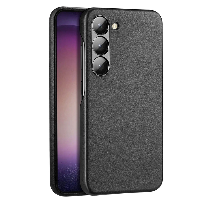 [PO ZWROCIE] Dux Ducis Grit etui Samsung Galaxy S23 elegancki pokrowiec ze sztucznej skóry czarne