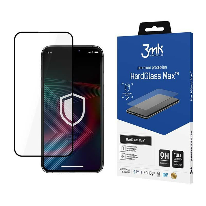 3MK HardGlass Max iPhone 14 Max 6,7" czarny/black, FullScreen Glass