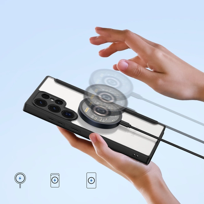 Etui Dux Ducis Skin X Pro do Samsung Galaxy S24 Ultra z magnetycznym ringiem i klapką - czarne