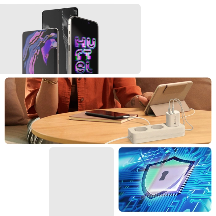 Ładowarka sieciowa A6MaxL 20W USB-A USB-C z kablem USB-C - USB-C 1m - biała