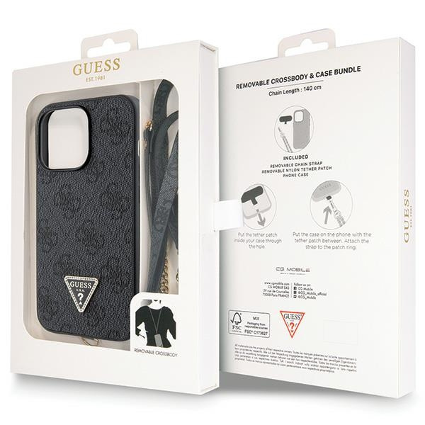 Etui Guess GUHCP13XP4TDSCPK iPhone 13 Pro Max 6.7" czarny/black hardcase Crossbody 4G Metal Logo Case