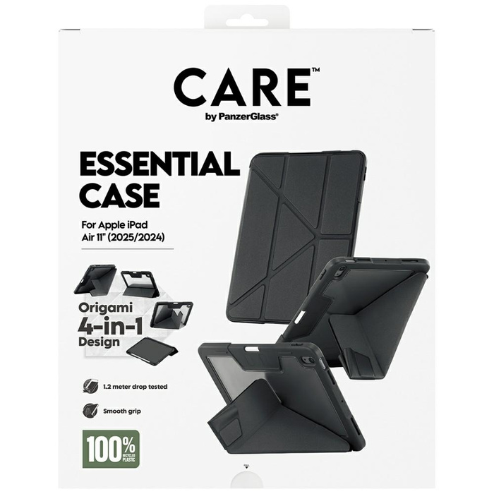 Etui Care by PanzerGlass Y fold do iPad  Air 11" (2024/2025) czarny