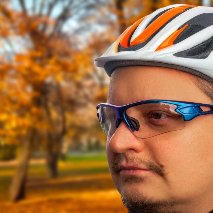 Okulary rowerowe Rockbros 10069 fotochromowe UV400 - niebieskie