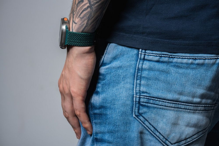 Pasek do Apple Watch Forcell F-Design FA02 magnetyczny nylon 38 / 40 / 41 mm ciemny zielony