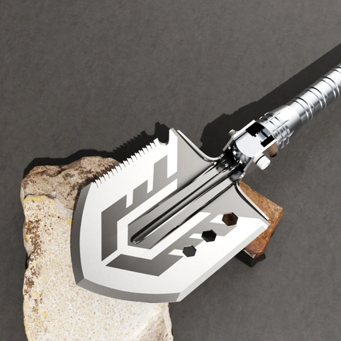 Saperka Wozinsky WSS-211 survival bushcraft wielofunkcyjna nóż zbijak krzesiwo gwizdek harpun - szara