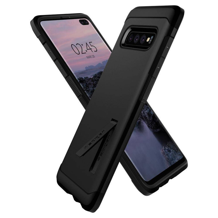 Etui Spigen Galaxy S10+ Plus Tough Armor Czarne Case Samsung