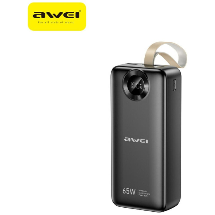 Powerbank Awei PA-34 30000mAh 65W Fast Charging Czarny