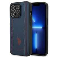 Etui US Polo USHCP14LPFAV iPhone 14 Pro 6,1" granatowy/navy blue Leather Stitch