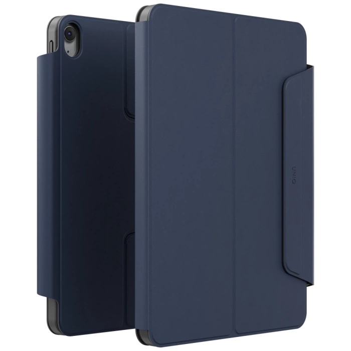 Etui UNIQ Rovus Snapmount Magnetic 360   Rotating Detachable do iPad Air 11" (M2/M3) / iPad Air 10.9" (2022/2020) granatowy