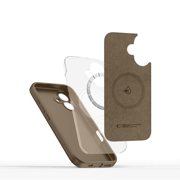 TECH-PROTECT SILICONE MAGSAFE IPHONE 16E / 17E CHOCOLATE BROWN