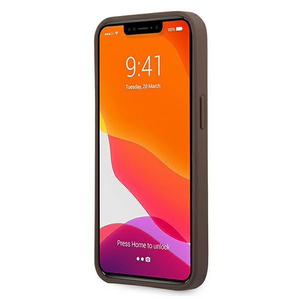Etui GUESS Apple iPhone 13 4G Big Metal Logo Brązowy Hardcase