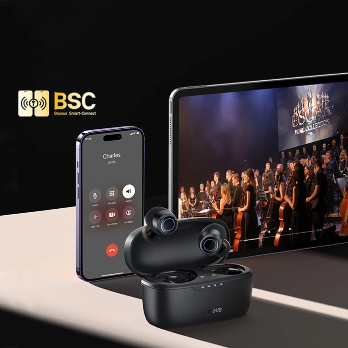 Słuchawki TWS Baseus MA10 (czarny)