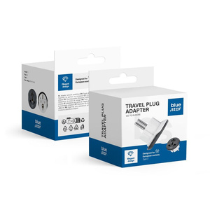 Adapter podróżny Blue Star GO TO Europe (Type E) 16A biały
