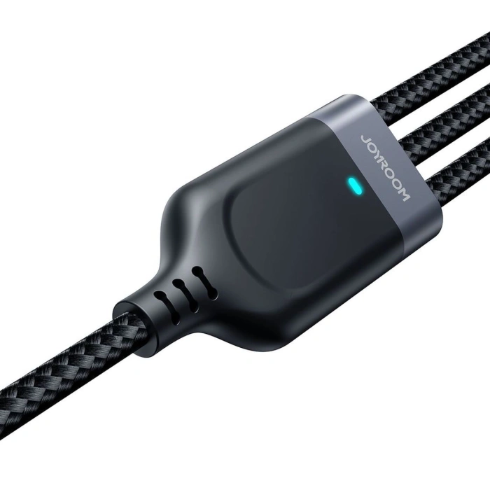 Kabel Joyroom S-A18 3w1 3,5A USB-A - Lightning+USB-C+MicroUSB 1,2m - czarny