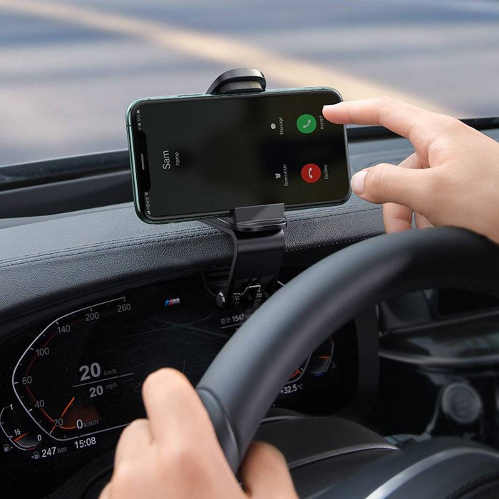 [PO ZWROCIE] Baseus Big Mouth Pro uchwyt samochodowy klamra na deskę rozdzielczą czarny (SUDZ-A01)