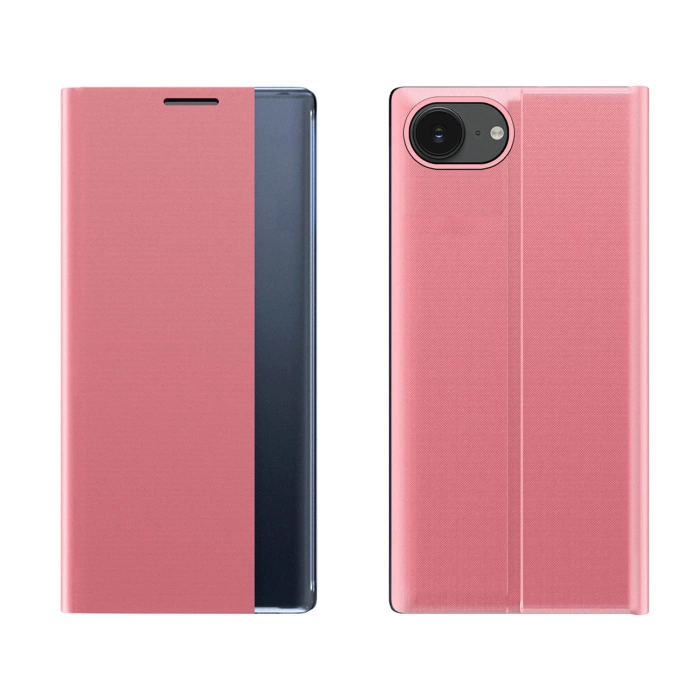 Etui New Sleep Case pokrowiec z klapką i podstawką na iPhone 16e - różowe