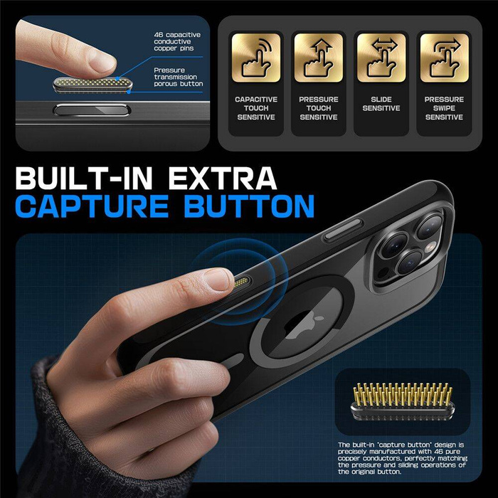 ETUI SUPCASE UB MAG MAGSAFE IPHONE 16 PRO BLACK