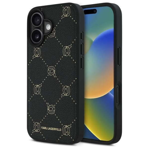 Etui Karl Lagerfeld iPhone 16 6.1" czarny/black Magsafe Karl Head